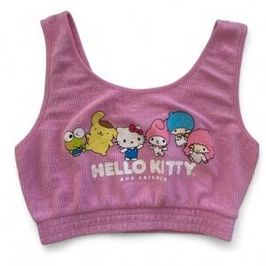 Hello Kitty Pink Ribbed Tank Top